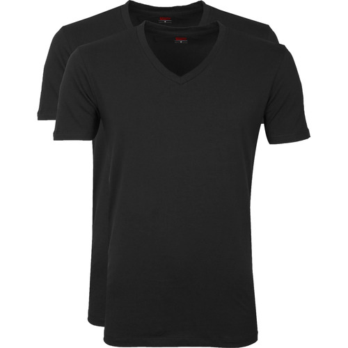 Lot de 2 tee-shirts col V Levi's® en coton stretch noir | Rue Des Hommes