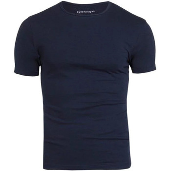 t-shirt garage  t-shirt stretch basique marine col rond 