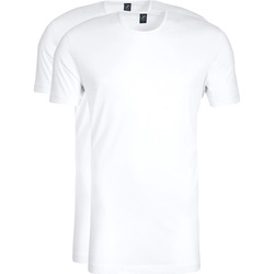 Vêtements Homme T-shirts & Polos Suitable Obambo T-Shirt Col Rond Blanc 2-Pack Blanc