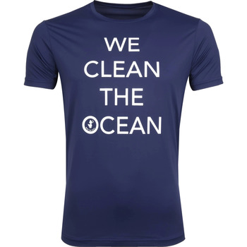 Vêtements Homme T-shirts & Polos Save The Duck T-shirt Marine Stretch Texte Bleu