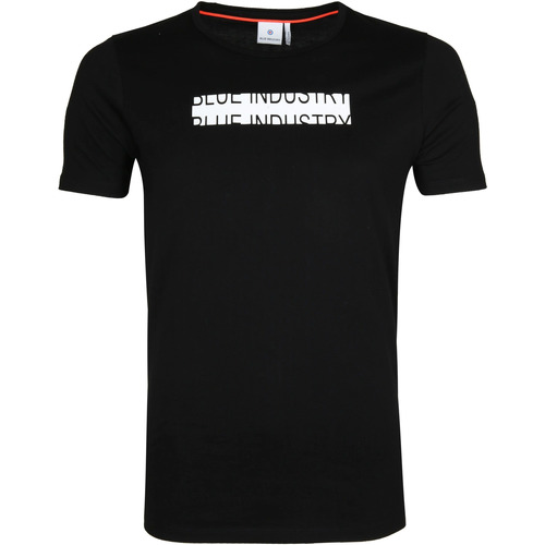 Vêtements Homme T-shirt Rayures Marine Blue Industry T-Shirt Logo Noir Noir