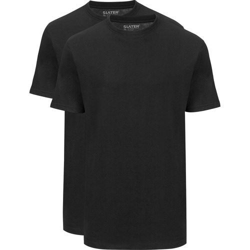 Vêtements Homme T-shirts & Polos Slater T-shirt Américain Lot de 2 Noir Noir