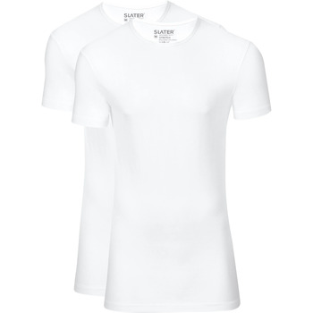 Vêtements Homme T-shirts & Polos Slater T-shirts Lot de 2 Stretch Blanc Blanc