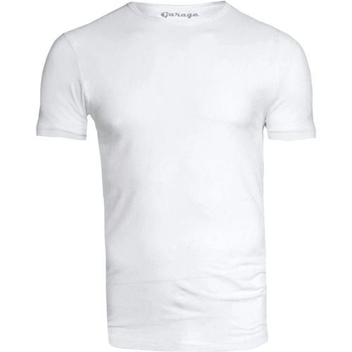 Vêtements Homme T-shirts & Polos Garage Stretch Basique Col Rond Blanc Blanc