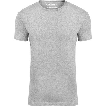 t-shirt garage  stretch basique gris col rond 
