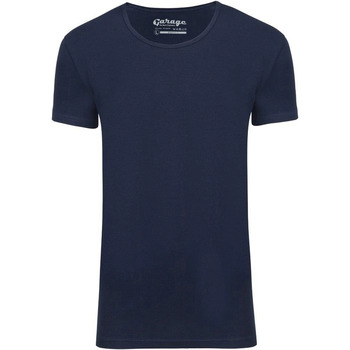 Vêtements Homme T-shirts & Polos Garage Stretch Basique Marine Col Rond Profond Bleu