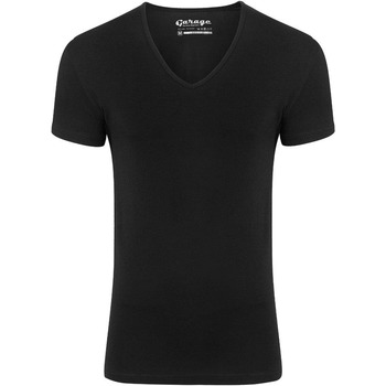 Vêtements Homme T-shirts & Polos Garage Stretch Basique Noir Col-V Profond Noir