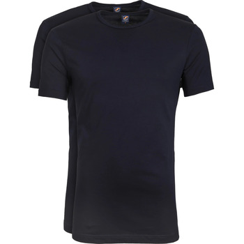 Vêtements Homme Graphic Two Petrol T-shirt Suitable Ota T-Shirt col Rond Marine 2-Pack Bleu