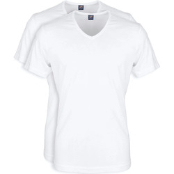 Vêtements Homme Fitness / Training Suitable Vita T-Shirt Col En V Blanc 2-Pack Blanc