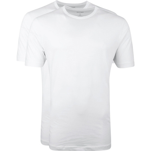 Vêtements Homme T-shirts & Polos Olymp T-shirts Lot de 2 Col Rond Blanc