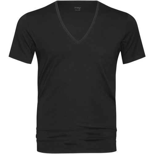 Vêtements Homme T-shirts & Polos Mey T-shirt Col-V Coton Dry Noir Noir