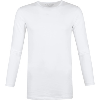 t-shirt garage  t-shirt simple manches longues stretch blanc 