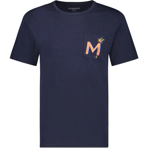 Vêtements Homme Le Temps des Cerises Mcgregor T-Shirt Poche Logo Bleu Foncé Bleu