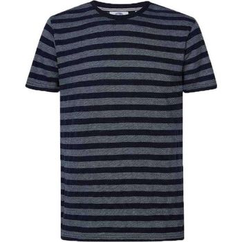 Vêtements Homme Bottega Veneta Black Cotton Polo Shirt t-shirt Petrol Industries T-Shirt t-shirt Rayures Bleu Marine Bleu