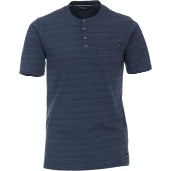 Vêtements Homme T-shirts & Polos Casa Moda T-Shirt Bleu Foncé Rayures Bleu