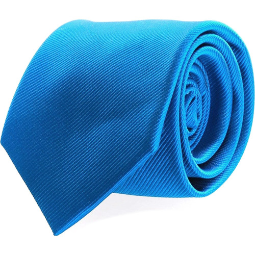Vêtements Homme Marque à la une Suitable Cravate Soie Bleu Océan Uni F32 Bleu