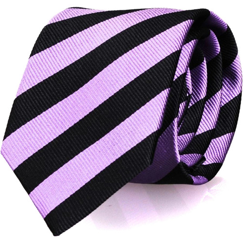 Vêtements Homme Cravates et accessoires Suitable Cravate Soie Lilas - Bande Noire FD19 Bordeaux