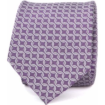 Vêtements Homme Cravates et accessoires Suitable Cravate De Lin Beige Rayé Violet Bordeaux