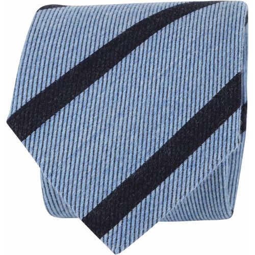 Vêtements Homme Cravates et accessoires Suitable Cravate Laine Mélangé Rayures Bleu Clair Bleu
