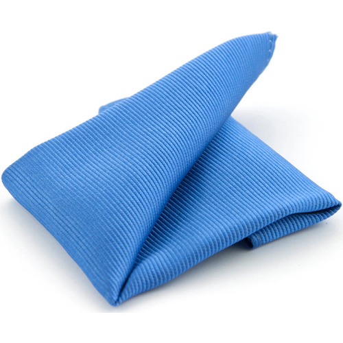 Vêtements Homme Cravate Soie Bleu K91-9 Suitable Pochette de Costume Soie Bleu Moyen F05 Bleu