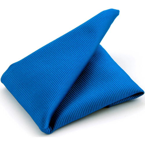 Vêtements Homme Cravate Soie Bleu K91-9 Suitable Pochette de Costume Soie Cobalt Clair F19 Bleu