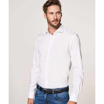 Vêtements Homme Chemises manches longues Profuomo Chemise Coupe Slim Cutaway Blanc
