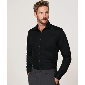 Vêtements Homme Chemises manches longues Profuomo Chemise Sans Repassage Noir Noir