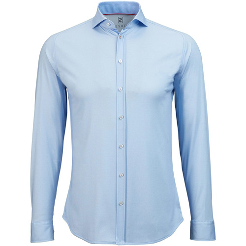 Vêtements Homme Chemises manches longues Desoto Chemise Oxford Sans Repassage Bleu Bleu