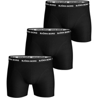 Sous-vêtements Homme Caleçons Björn Borg Boxer-shorts Lot de 3 Solid Stretch Noir Noir