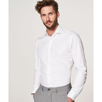 Vêtements Homme Chemises manches longues Profuomo Sky Blue No.6 Cut Away Blanc Blanc