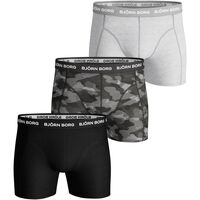 Sous-vêtements Homme Caleçons Björn Borg Boxer-shorts Lot de 3 Gris Noir Noir