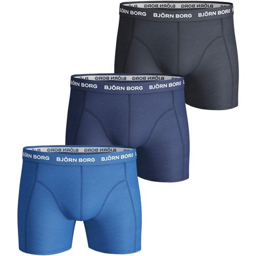 Sous-vêtements Homme Caleçons cassie side button shorts de 3 Bleu Uni Bleu