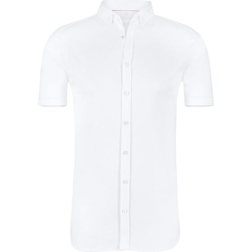 Vêtements Homme Chemises manches longues Desoto Chemise Manches Courtes Blanc Blanc