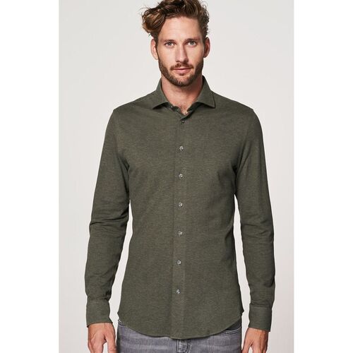 Vêtements Homme Chemises manches longues Profuomo Chemise Tricot Vert Vert