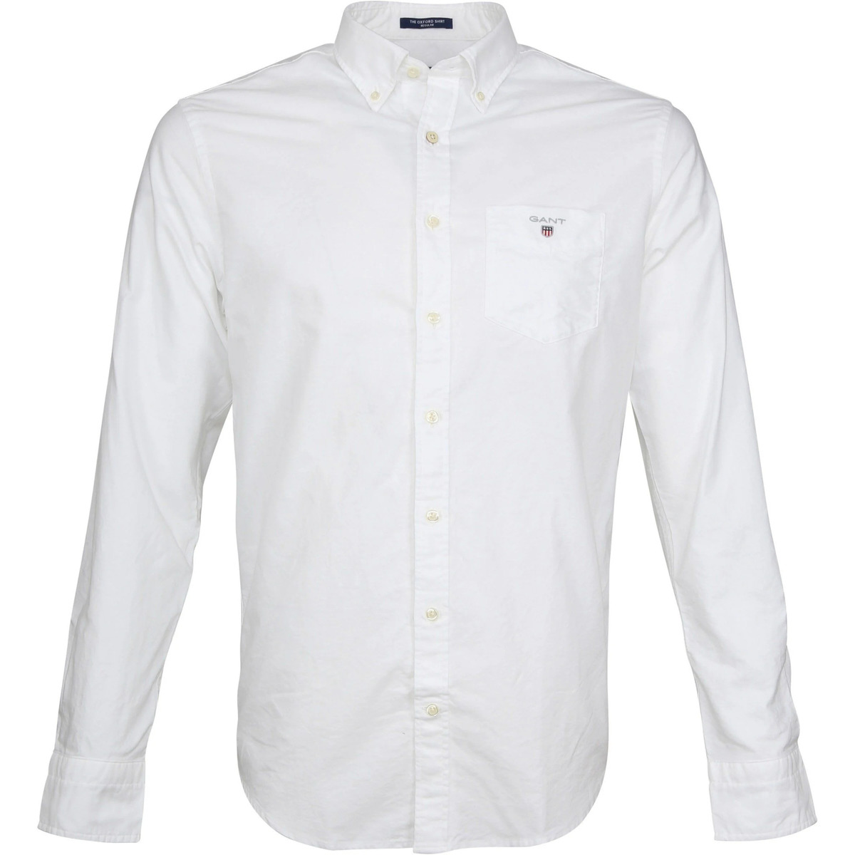 Vêtements Homme Chemises manches longues Gant Chemise Casual Oxford Blanc Blanc
