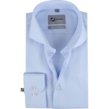 Vêtements Homme Chemises manches longues Suitable Cravate Lilas Uni F26 Bleu