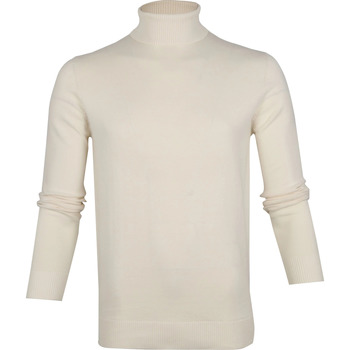 sweat-shirt suitable  respect pull-over cox col montant blanc cassé 