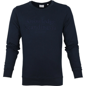 sweat-shirt knowledge cotton apparel  pull elm bleu marine 