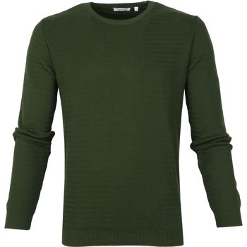 sweat-shirt knowledge cotton apparel  pull waves vert foncé 