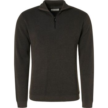 sweat-shirt no excess  pull col roulé demi-zip anthracite 