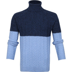 Vêtements Homme Sweats Suitable Pull Itacol Col Roulé Laine Bleu Bleu