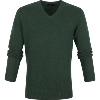 Vêtements Homme Sweats Suitable Pull Agneline Col-V Vert Foncé Vert