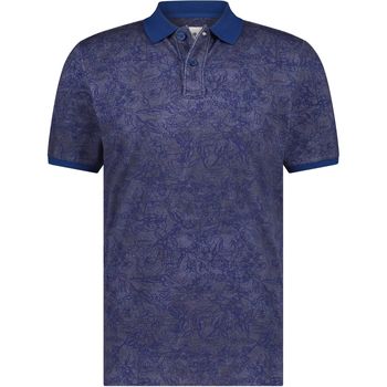 Vêtements Homme T-shirts & Polos State Of Art Polo Pique Impression Bleu Foncé Bleu