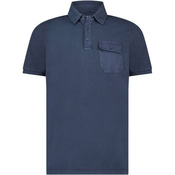 t-shirt state of art  polo bleu foncé pique 