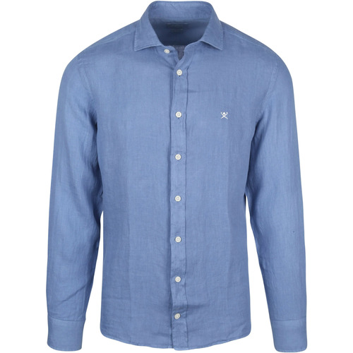 Vêtements Homme Chemises manches longues Hackett Rideaux / stores Bleu
