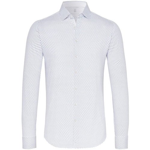 Vêtements Homme Chemises manches longues Desoto Chemise Kent Imprimé Blanc Graphique Blanc