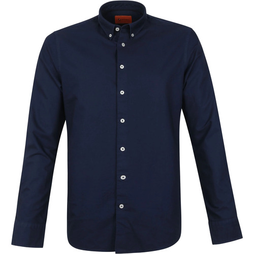 Vêtements Homme Chemises manches longues Suitable Chemise Oxford CA Bleu Foncé Marine