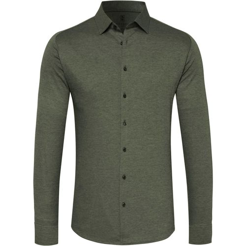 Vêtements Homme Chemises manches longues Desoto Chemise Moderne Kent Sans Repassage Vert Foncé Vert