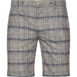 Vêtements Homme Pantalons Blue Industry Short Jim Beige A Carreaux Gris