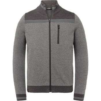 sweat-shirt vanguard  cardigan gris chiné 